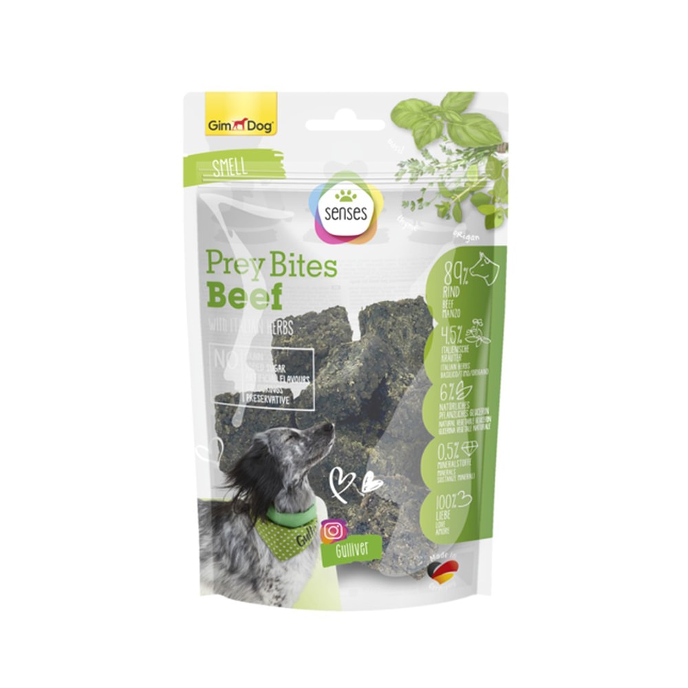Gimdog Senses Preybites Beef+It Herbs 100G