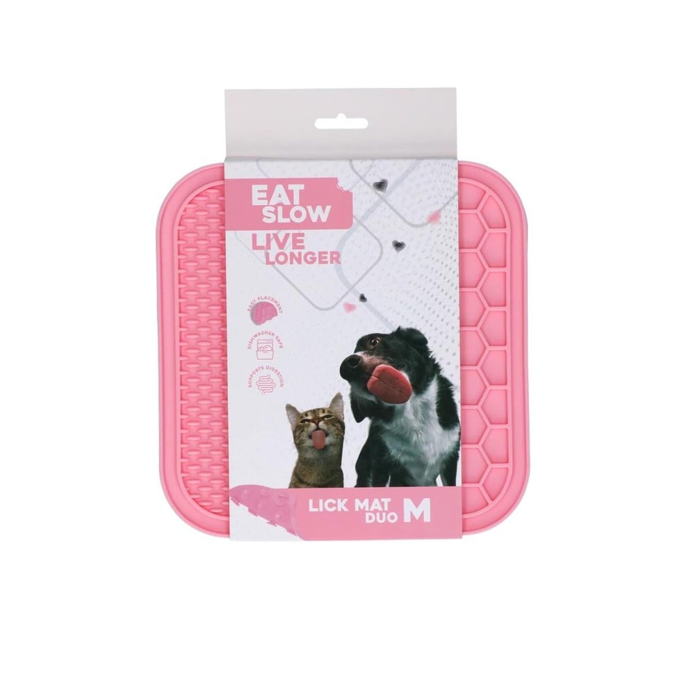 Eat Slow Live Longer Lick Mat Duo M Pink