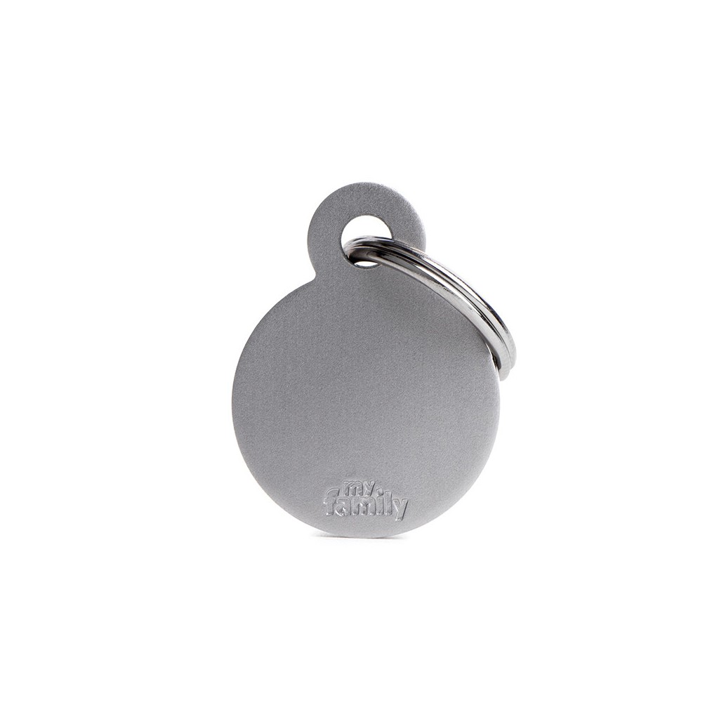 Small Round Aluminum Grey