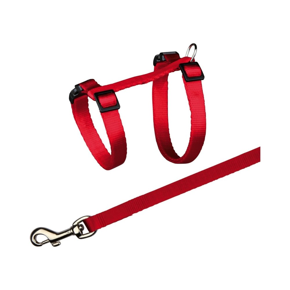 Cat harness with leash, nylon, 27–45 cm/