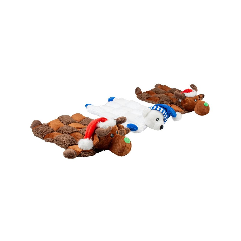 Xmas Plush flat cuddle squeaky 20cm