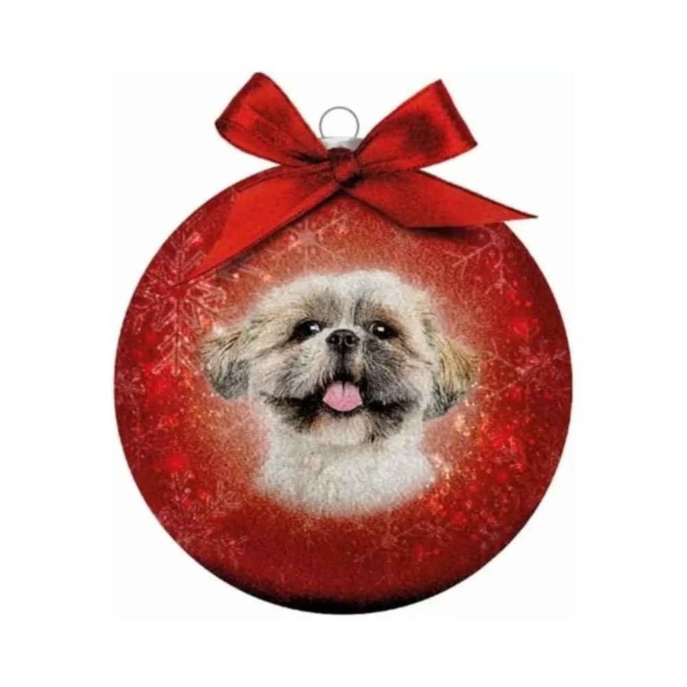 Bauble Xmas Frosted Cl Shih Tzu
