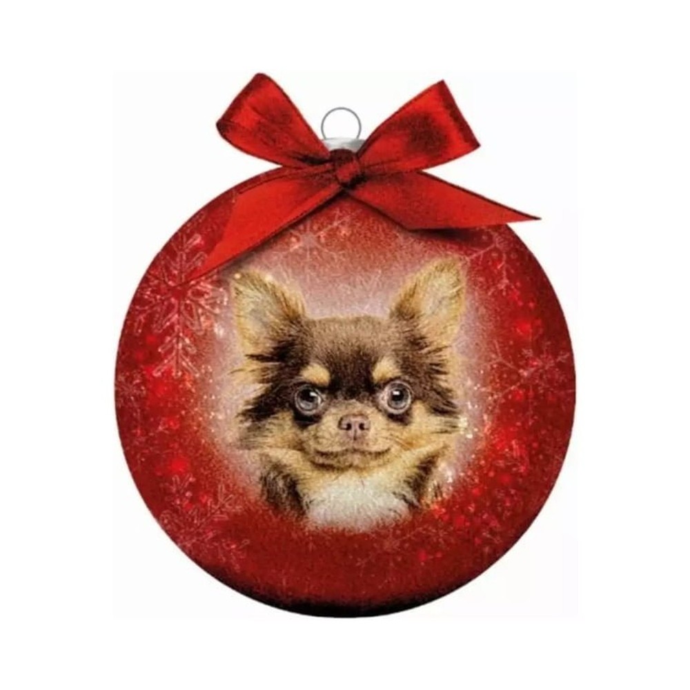 Bauble Xmas Frosted Cl Chihuahua