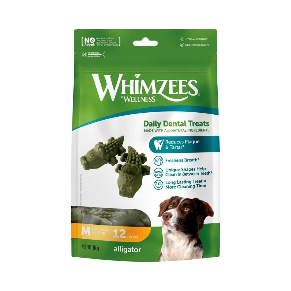 Whimzees Alligator M, 12 stk 360g
