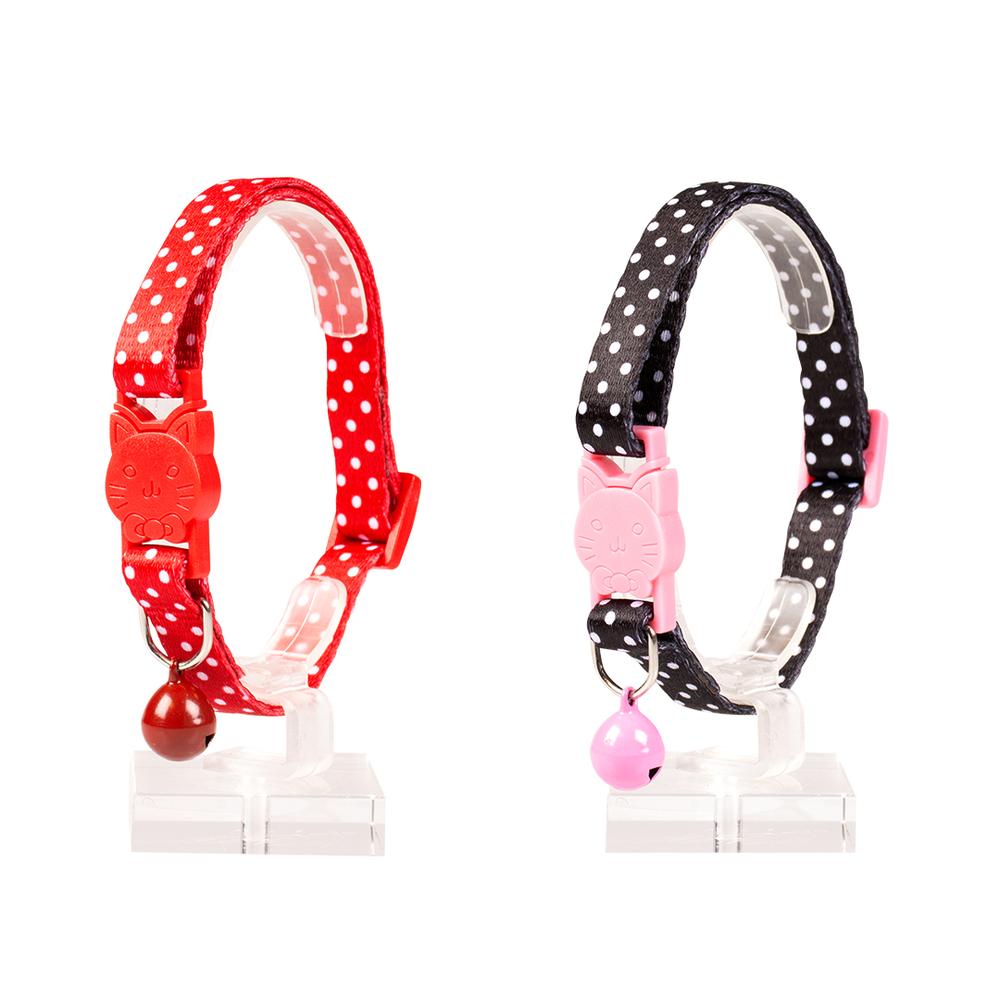 Cat Collar WHITE DOTS NYLON 20-30cm / 1 V G11