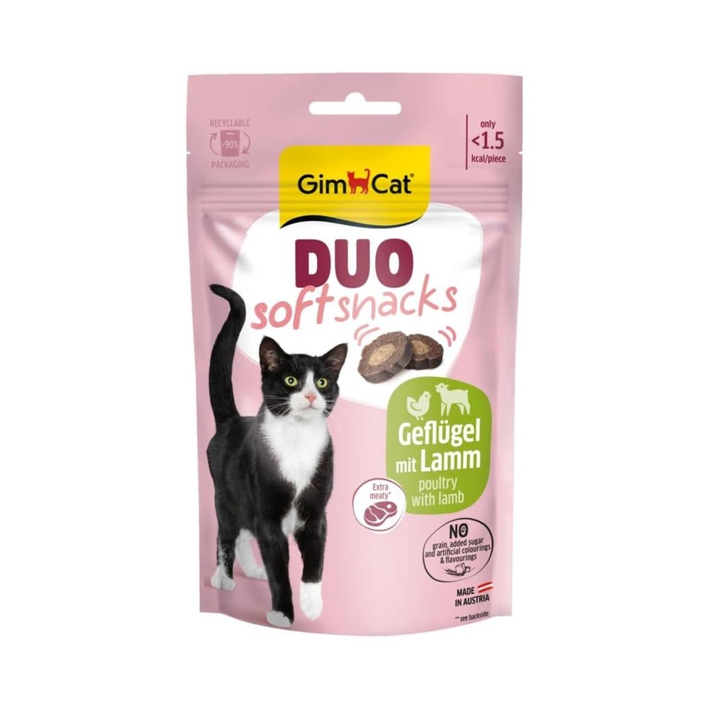 GimCat Duo Snacks kattanammi – alifuglakjöt með lambi, 50 g
