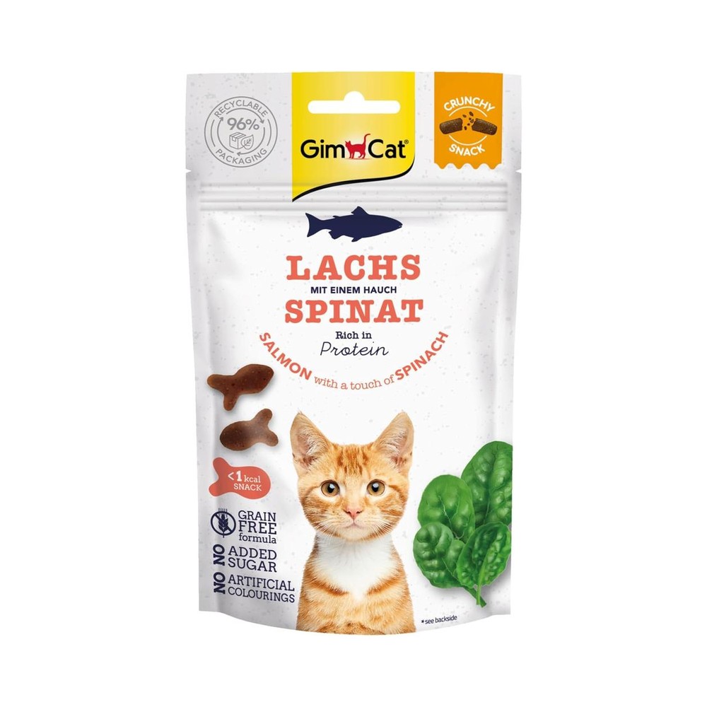 GimCat - Crunchy Snacks Salmon & Spinach 50G