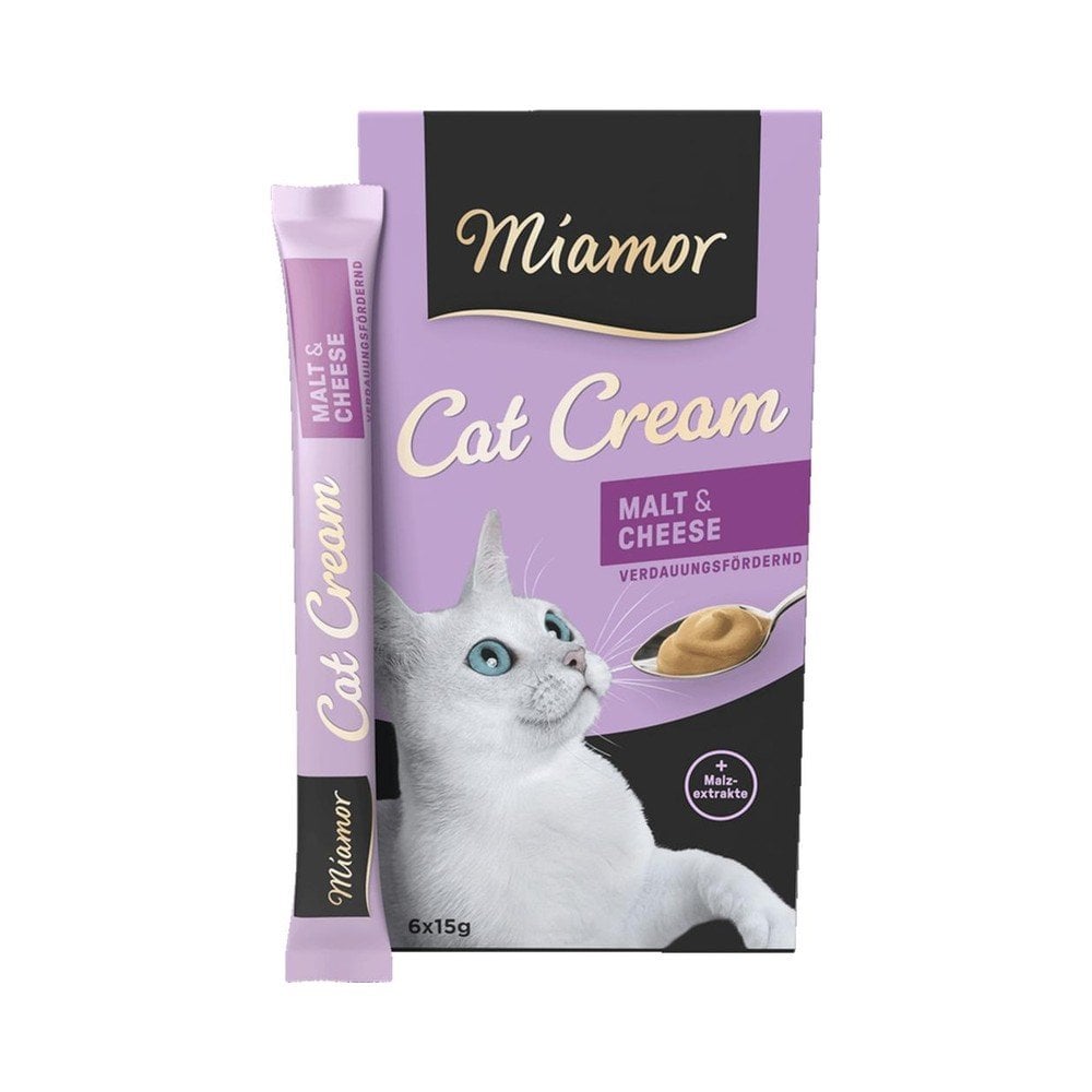 Miamor Snacks Cream malt & ostur 6x15g