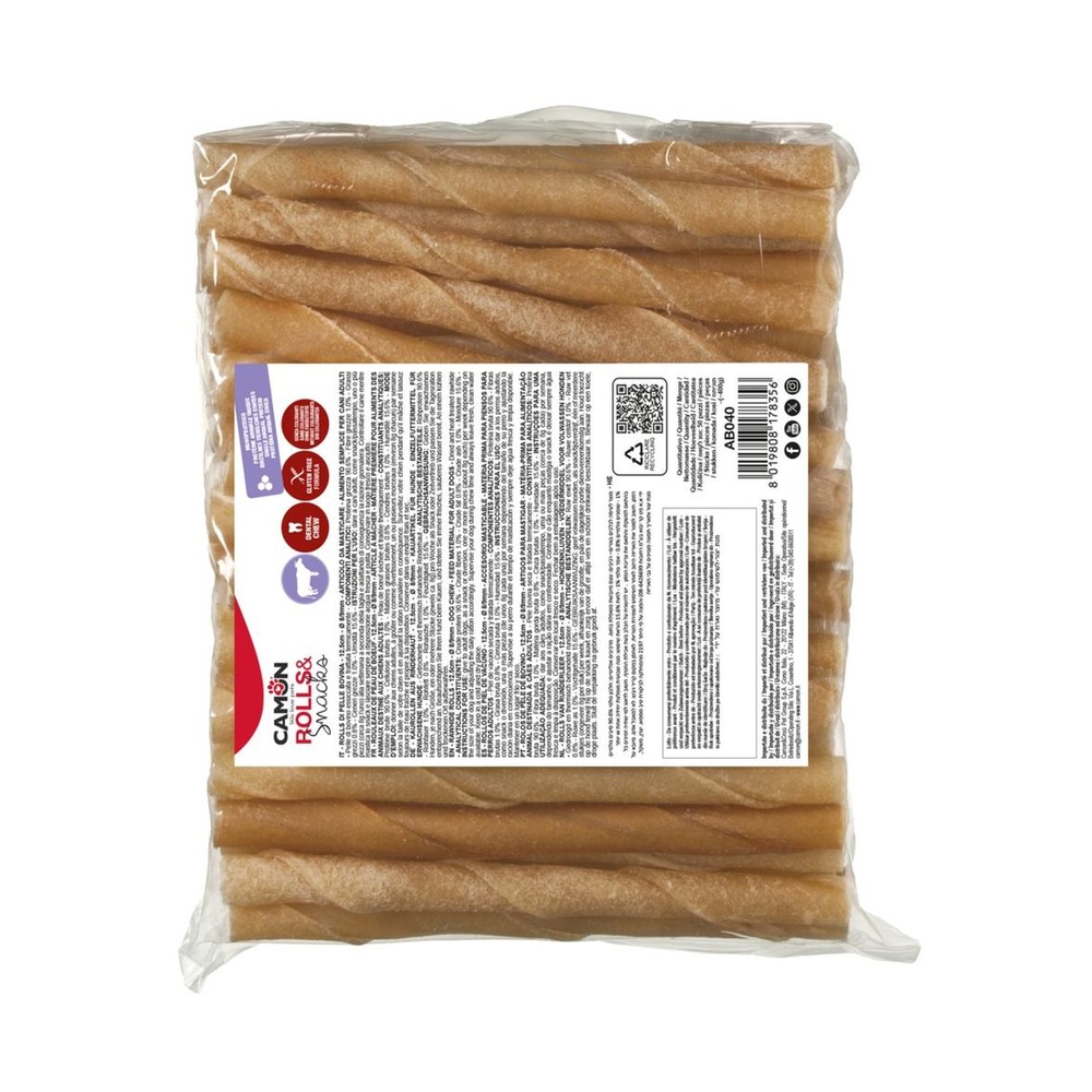Bovine hide rolls – 12.5cm – 8/9mm – 400g – 50pcs