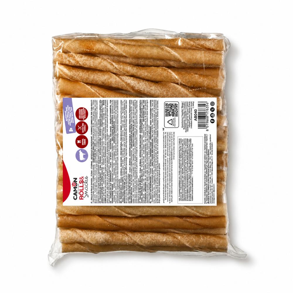 Camon nautahúðarrúllur – 12,5 cm, 8/9 mm, 400 g, 50 stk