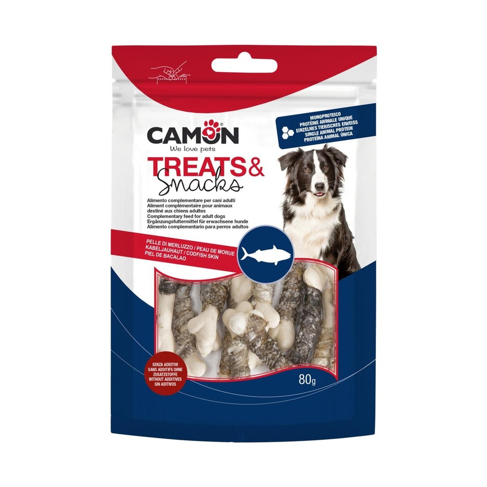 Rolled mini bones with cod skin – 80g