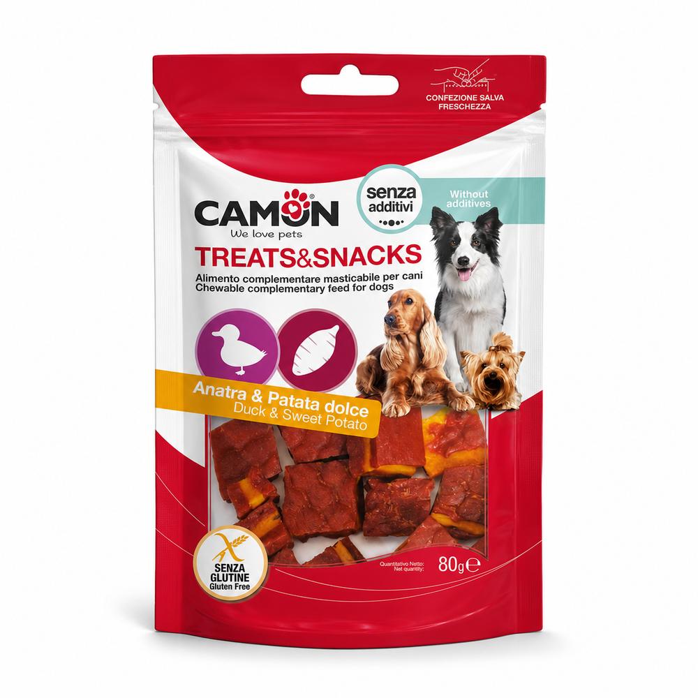 Camon teningar með önd og sætkartöflu – 80 g