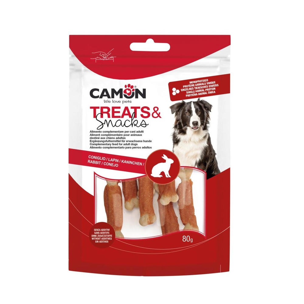 Rolled mini bones with rabbit – 80g
