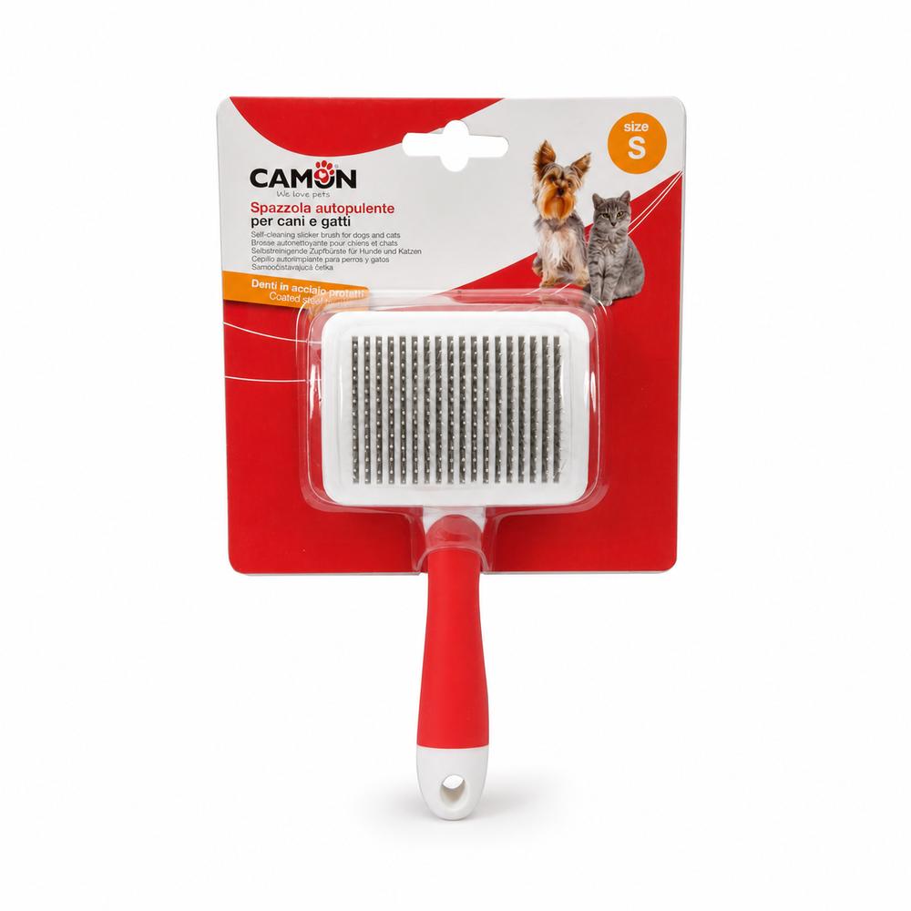 Camon EasyToClean flísabursti með ávölum pinnum – 105×65 mm, MD