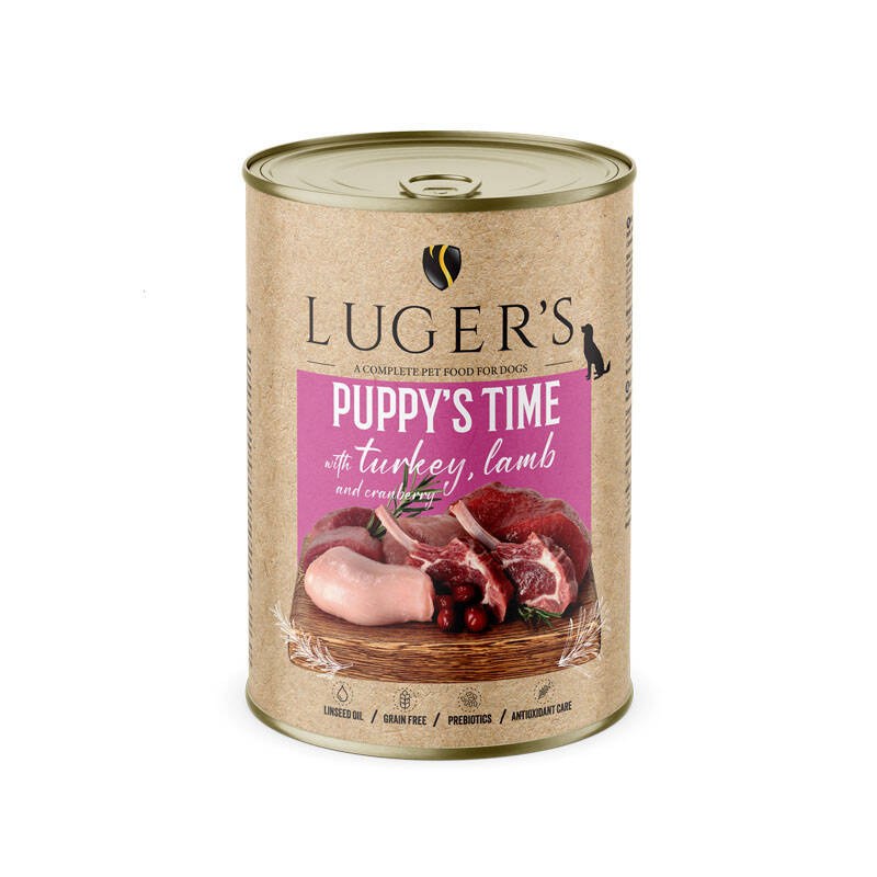 LUGER’S PUPPY’S TIME – TURKEY, LAMB AND CRANBERRY 6x400g