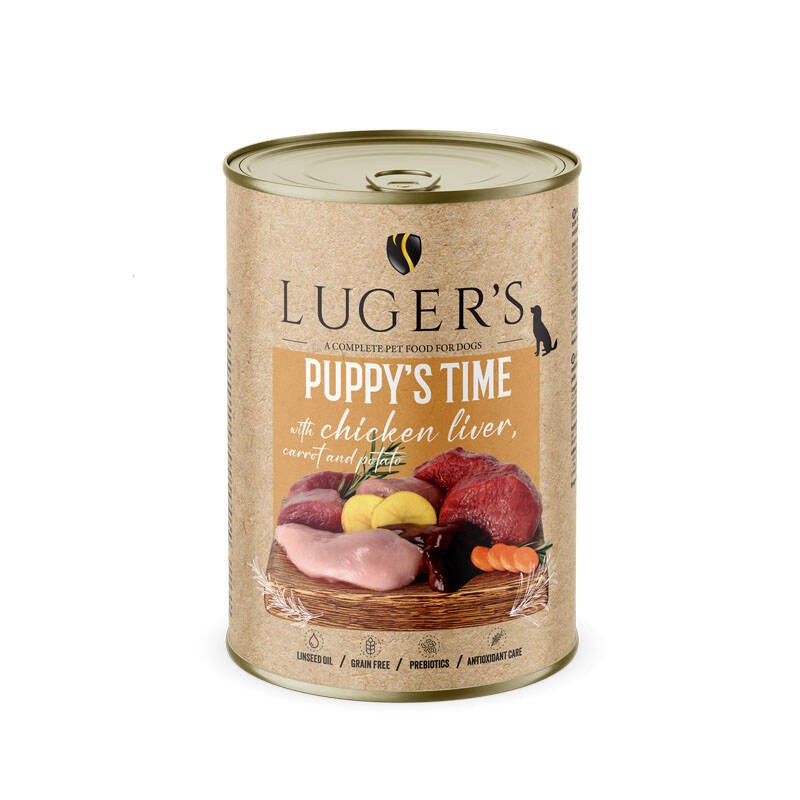 LUGER’S PUPPY’S TIME – CHICKEN LIVER, CARROT AND POTATO 6x400g