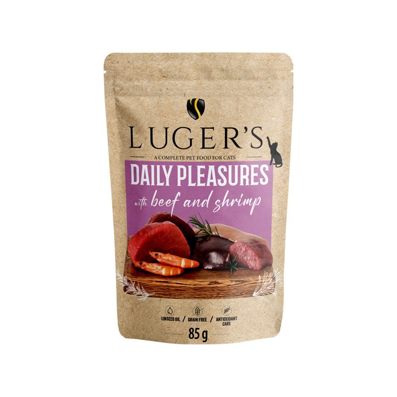 LUGER’S DAILY PLEASURES CAT – BEEF AND SHRIMP 10x85g