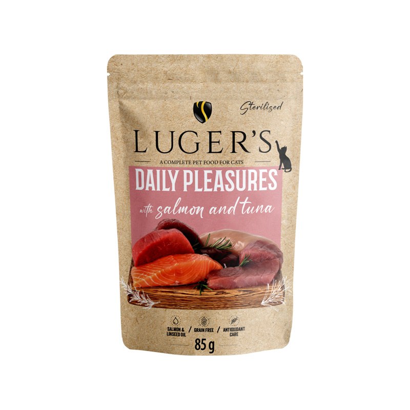 LUGER’S DAILY PLEASURES CAT – SALMON AND TUNA 10x85g