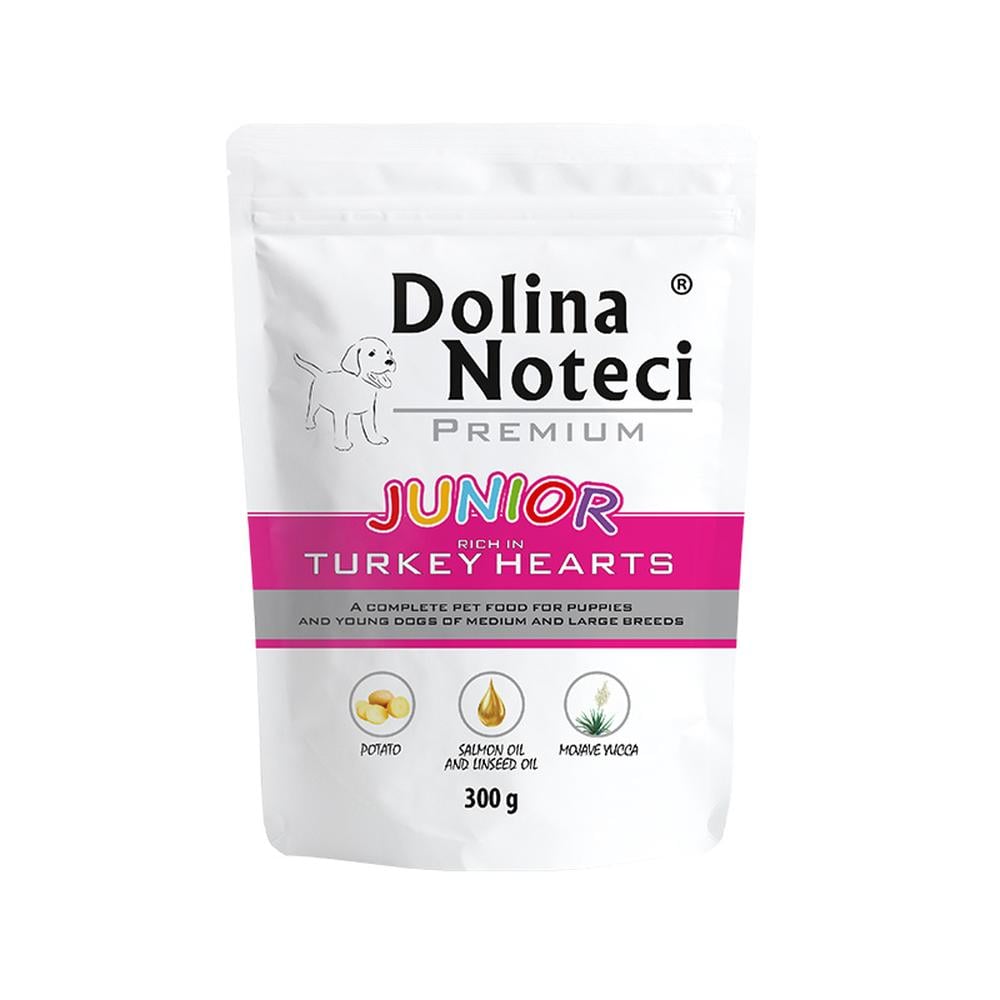 Dolina Noteci Junior Dog Premium Rich In – Kjúklinga Hjörtu 300 g