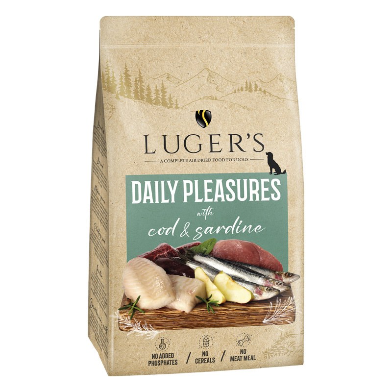 LUGER’S DAILY PLEASURES AIR DRIED FOR DOG – COD AND SARDINE 9 kg