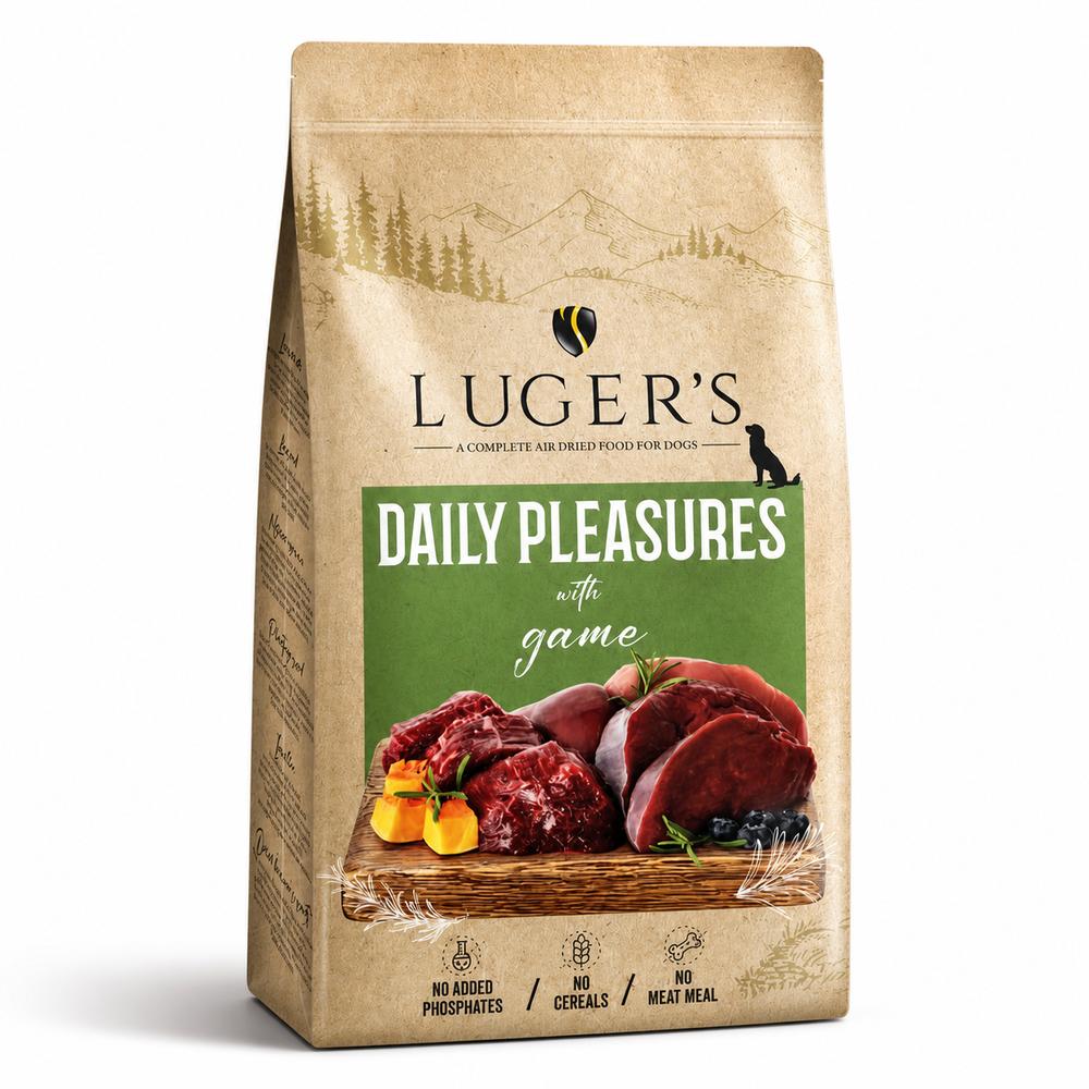Luger’s Daily Pleasures loftþurrkað hundafóður – Villibráð 9 kg