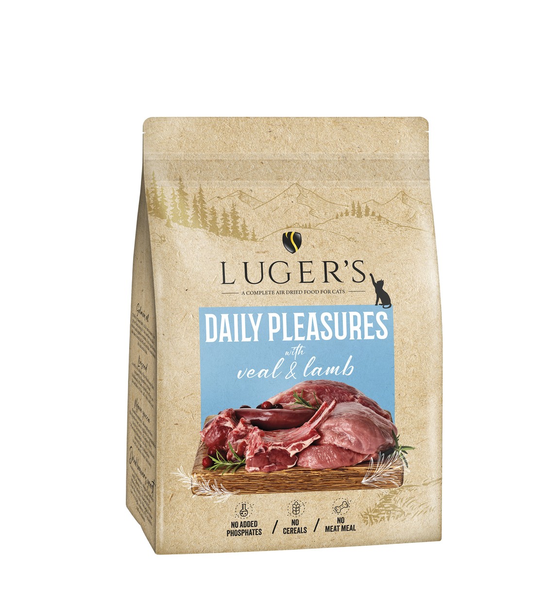 LUGER’S DAILY PLEASURES AIR DRIED FOR CAT – VEAL AND LAMB 8×1 kg