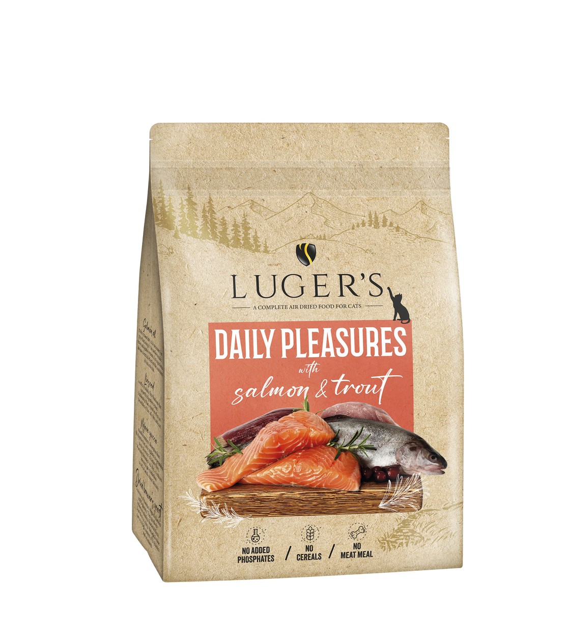 LUGER’S DAILY PLEASURES AIR DRIED FOR CAT – SALMON AND TROUT 8×1 kg