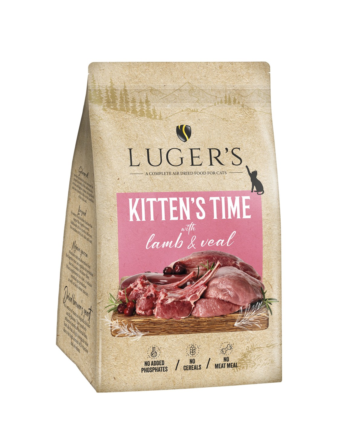 LUGER’S DAILY PLEASURES AIR DRIED FOR JUNIOR CAT – LAMB AND VEAL 12×500 g