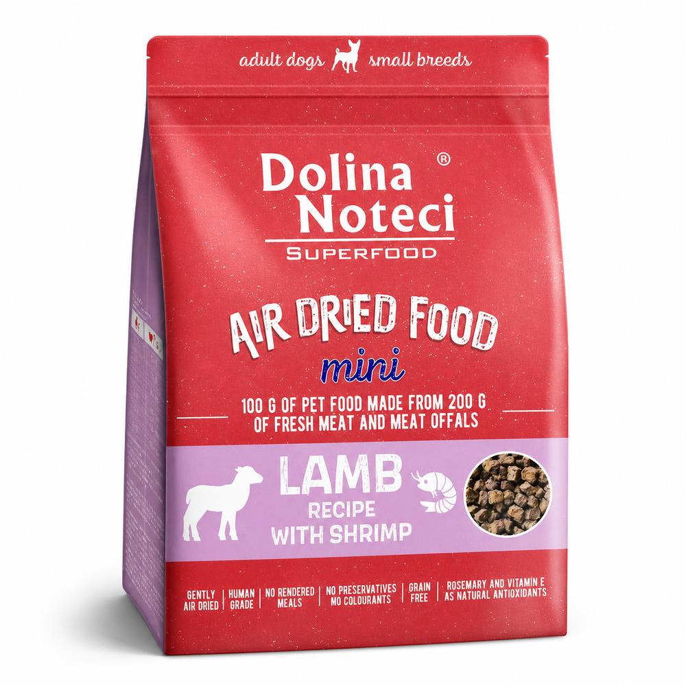 Dolina Noteci Smáhundafóður Superfood – Lamb&Rækjur 1Kg