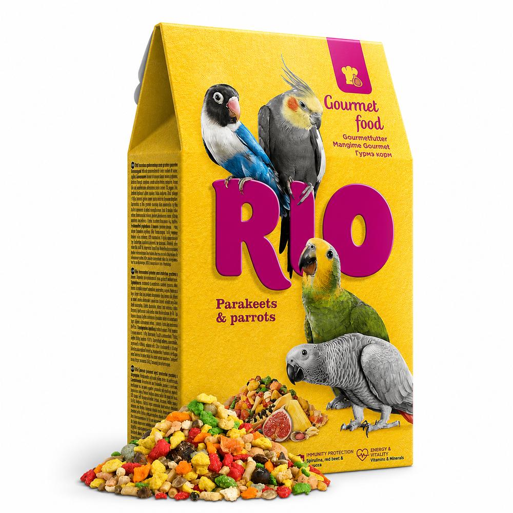 RIO gourmet-fóður fyrir gára og páfagauka – 250 g