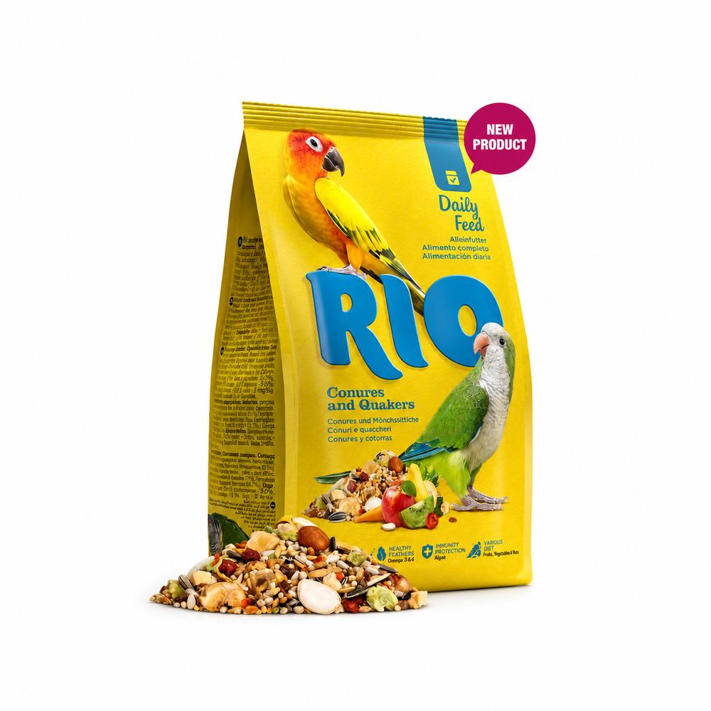 RIO daglegt fuglafodur fyrir conure- og quaker-pafagauka – 1 kg