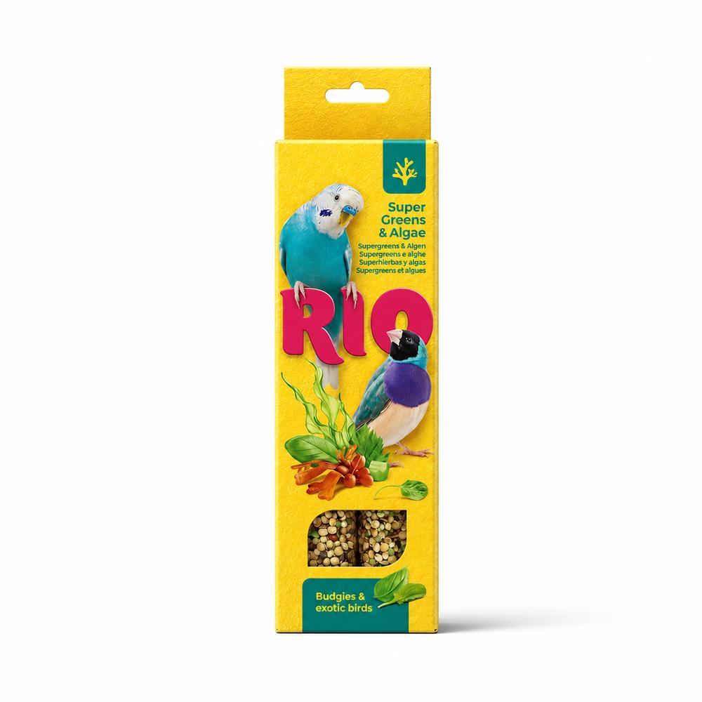 RIO Sticks for budgies and exotic birds Supergreens and algae 2x40g