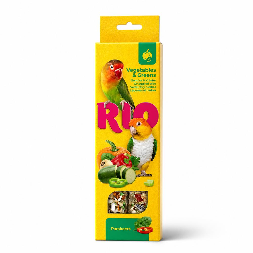 RIO prik fyrir páfagauka með grænmeti og grænfóðri – 2×75 g