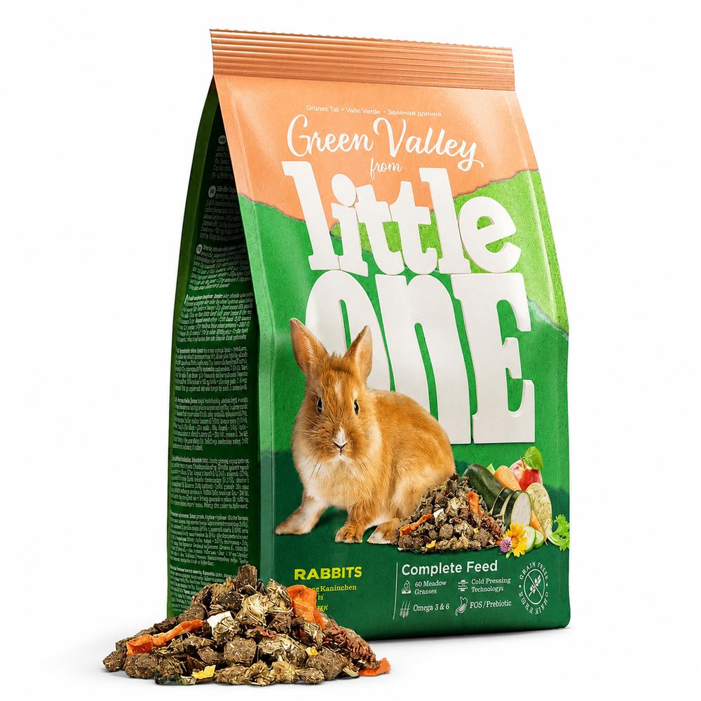 Little One Green Valley trefjafóður fyrir kanínur – 750 g
