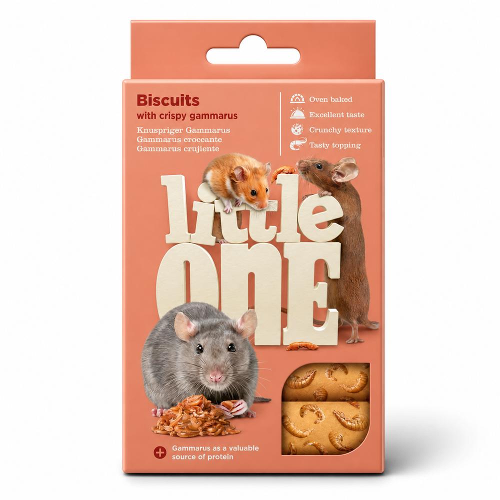 Little One kex fyrir hamstra, rottur, mýs og stökkmýs – marfló, 5×7 g