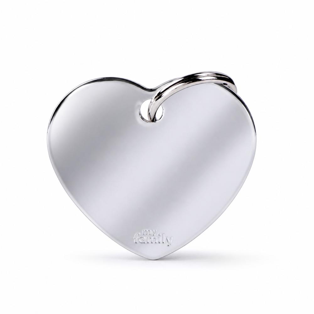 Big Heart Chrome Plated Brass
