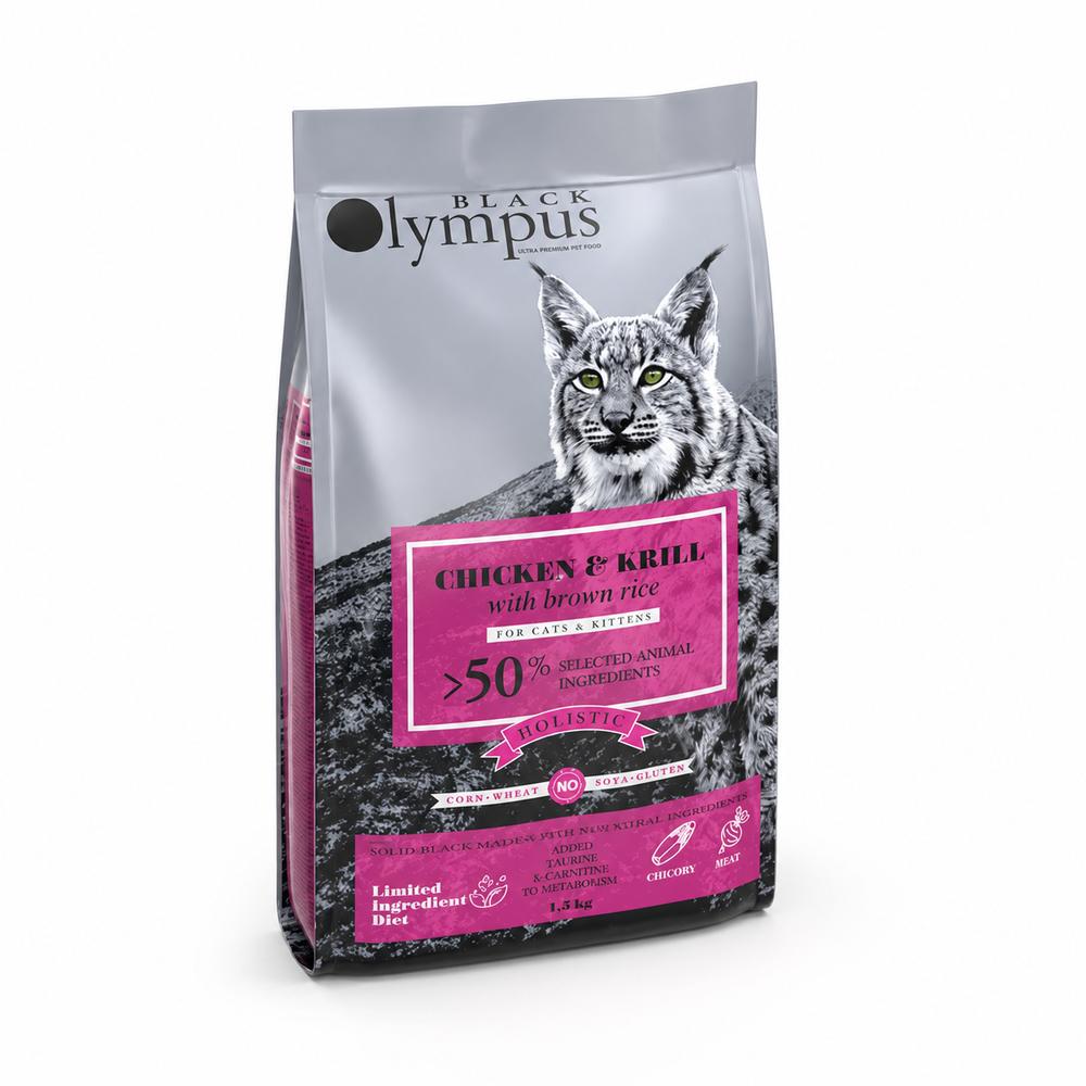 Black Olympus Low Grain Kattafóður Kettlinga – Kjúklingur & Ljósáta 8Kg