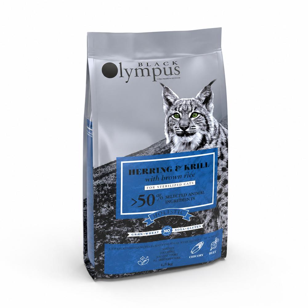 Black Olympus Low Grain Kattafóður Síld & Ljósáta 1.5Kg