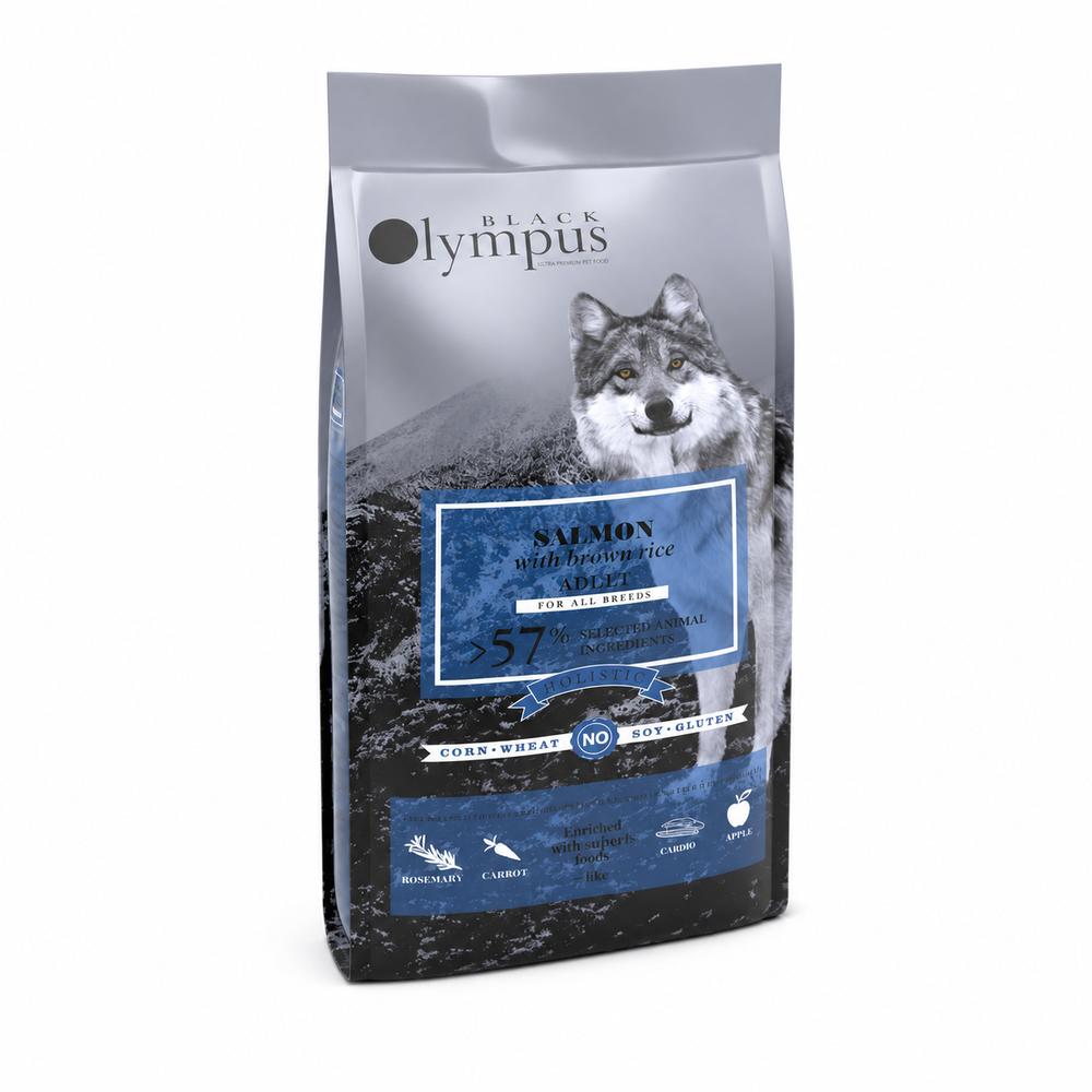 Black Olympus Hundafóður Adult Medium – Lax & Brún Hrísgrjón 2Kg