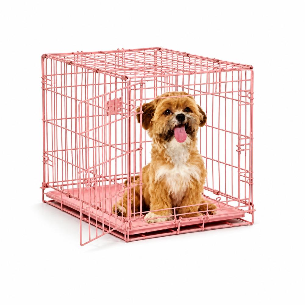 iCrate vírbúr bleikt – 63 cm (Small)