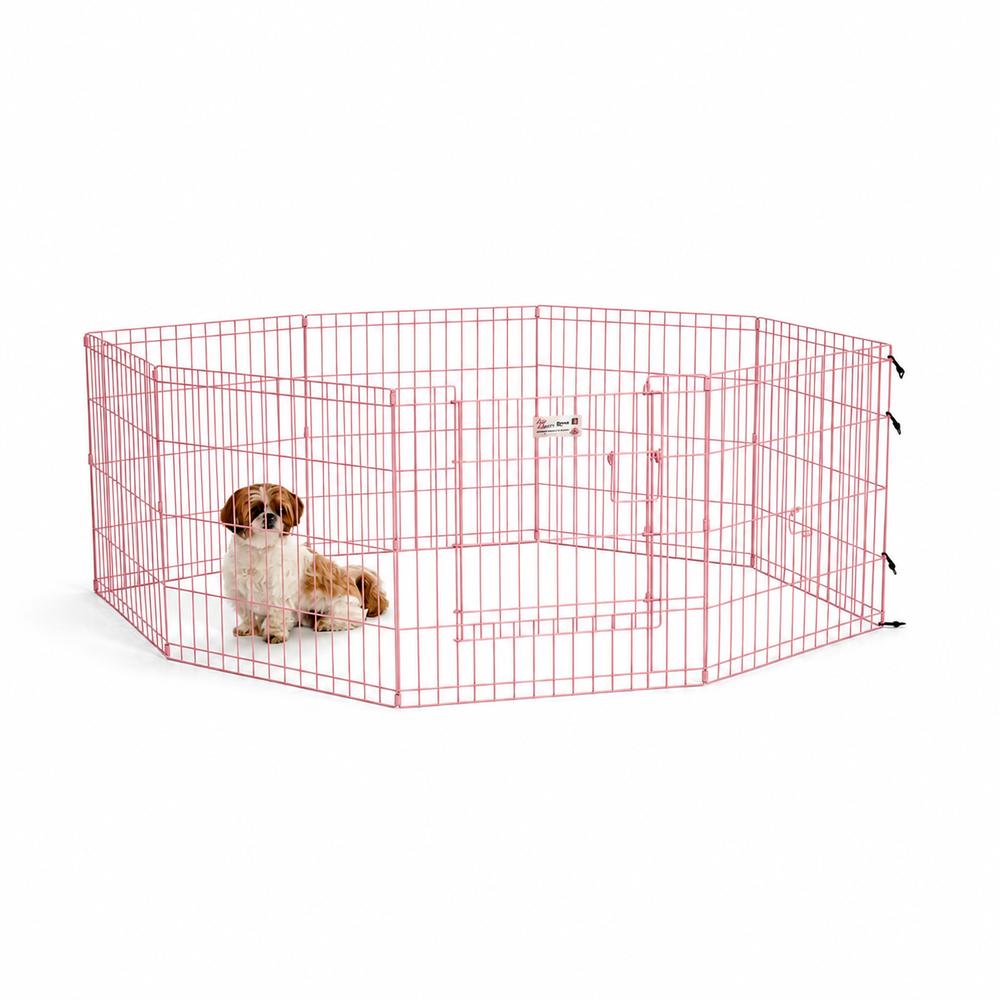 ICrate hvolpagerði Pink 63cm (Small)