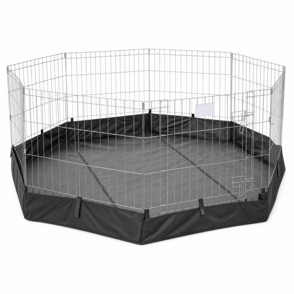 Octagon Exercise Pen Solid Fabric Bottom 1