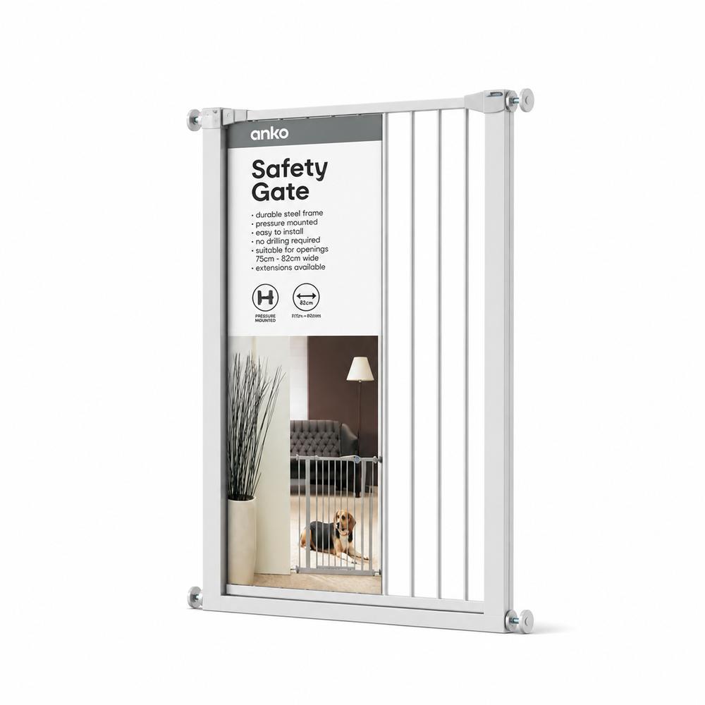 Hundahlið með rimlum grátt – 75 cm