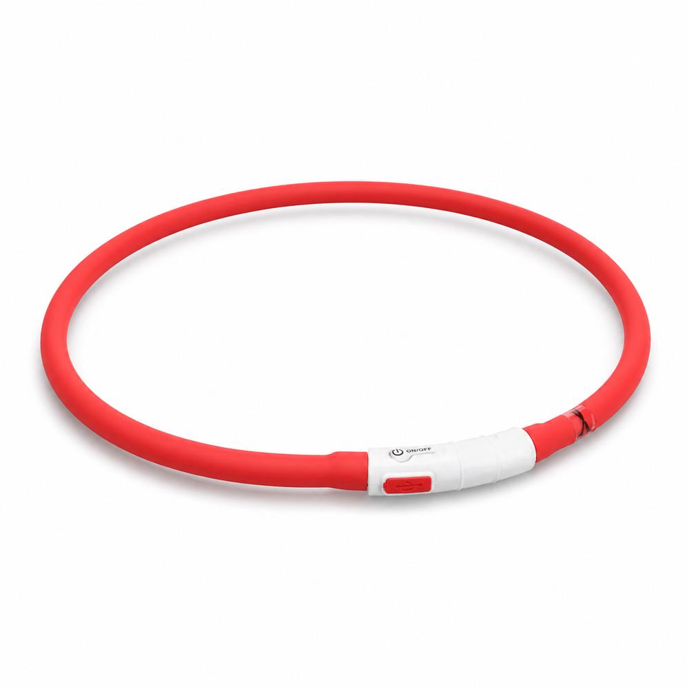 Ljósahringur USB, XS-XL 70 cm rauður