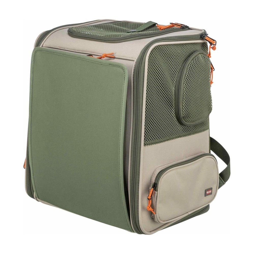 Trixie Rocco bakpoki – beige/grænn, 40×42×30 cm