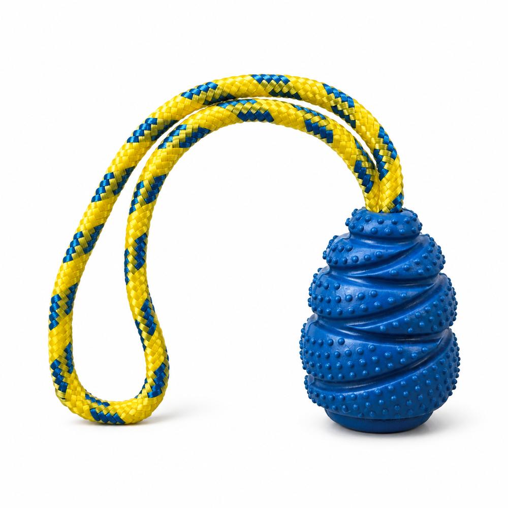 Trixie Jumper leikfang á reipi úr náttúrulegu gúmmíi – 7 cm/25 cm