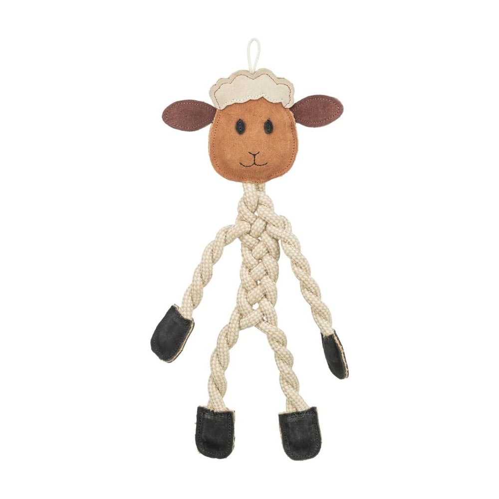 Trixie lambaleikfang úr reipi og leðri – 42 cm