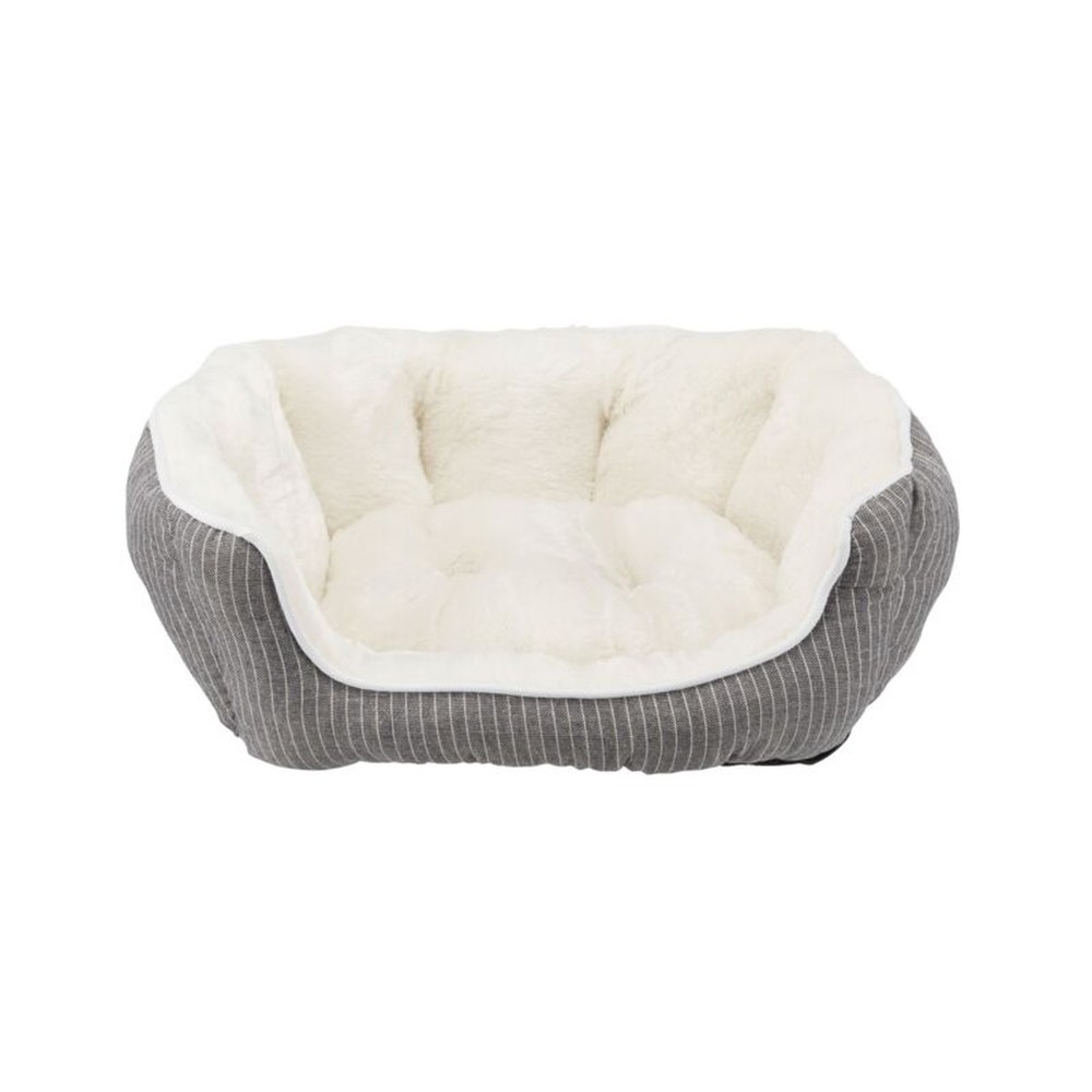Davin bed oval 50x40cm grey/cream