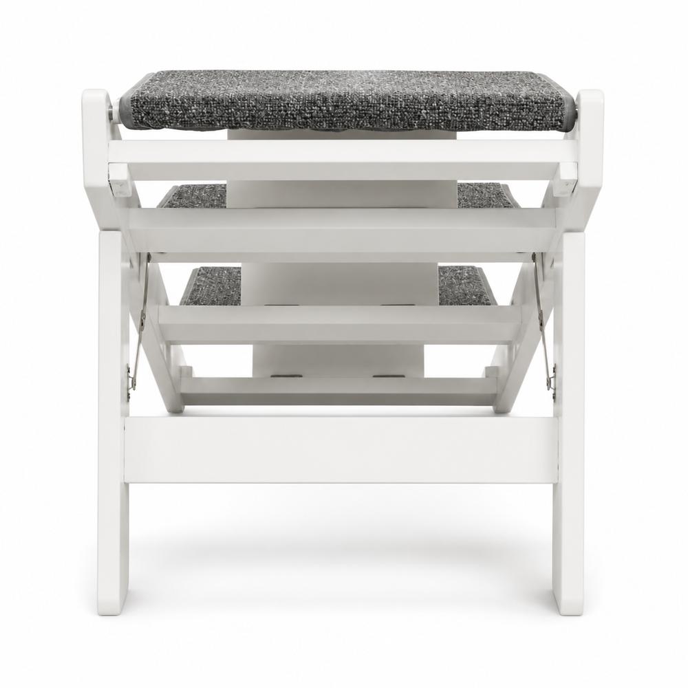 Trixie rampur fellanlegur úr MDF – 44×46×106 cm hvítur