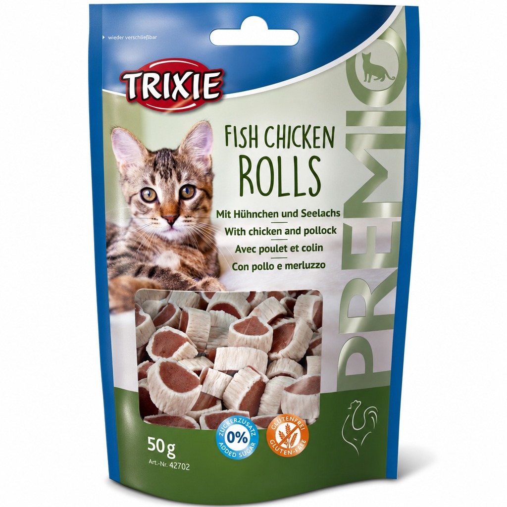 PREMIO Rolls, chicken/pollock, 50 g 6